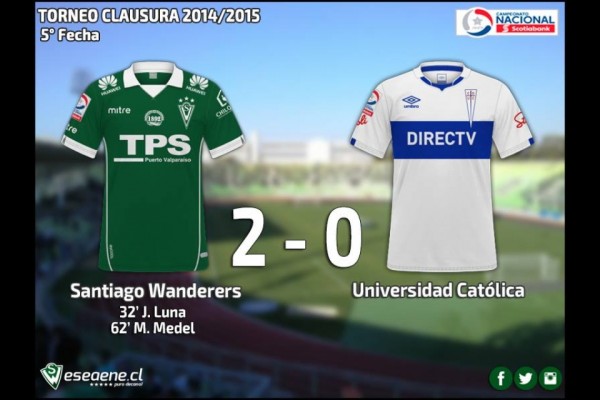 Santiago Wanderers 2 vs uc 0
